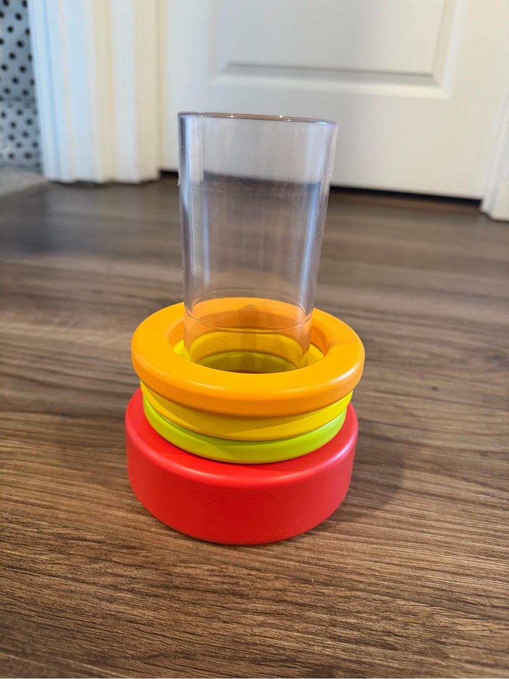 Lovevery Stackable Ring Toy - Red, Orange & Lime